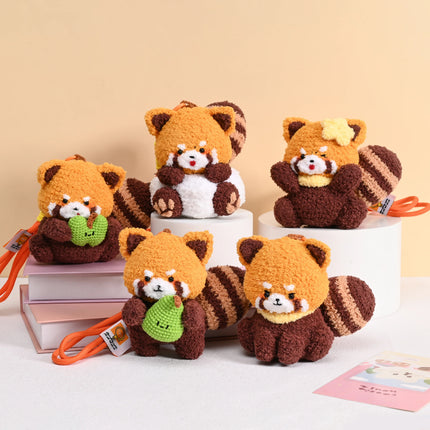 New!! Red Panda Family - Crochet Bag Charms 🐼🍎✨