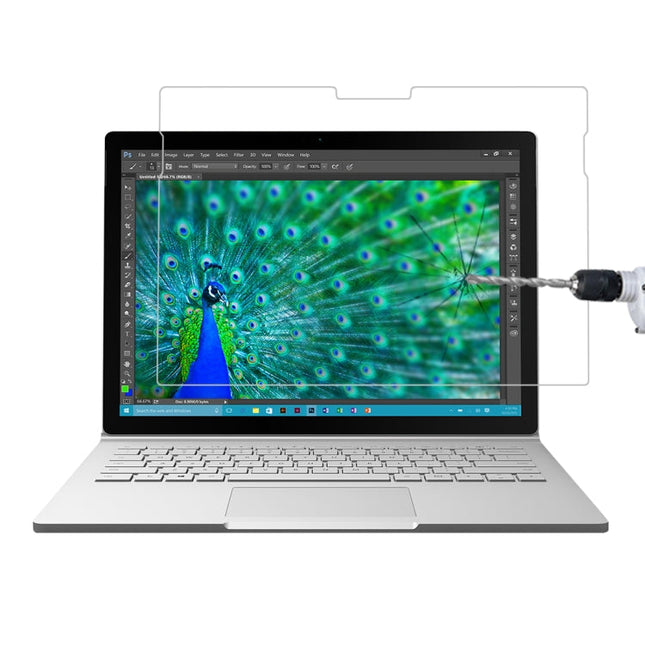 0.4mm 9H Surface Hardness Full Screen Tempered Glass Film for Microsoft Surface Book 13.5 inch, For Surface Book 13.5 inch