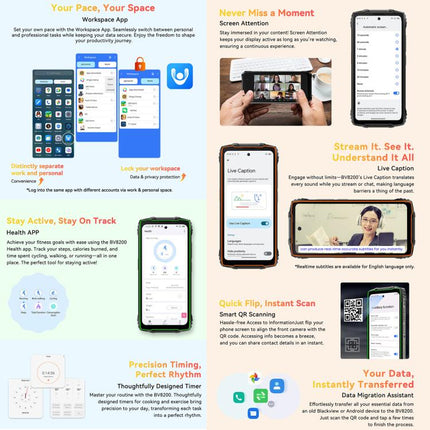 [HK Warehouse] Blackview BV8200 Rugged Phone, 12GB+256GB, 6.5 inch + 1.3 inch Android 14 MediaTekHelio G100 MT8781, Network: 4G, NFC (Green)