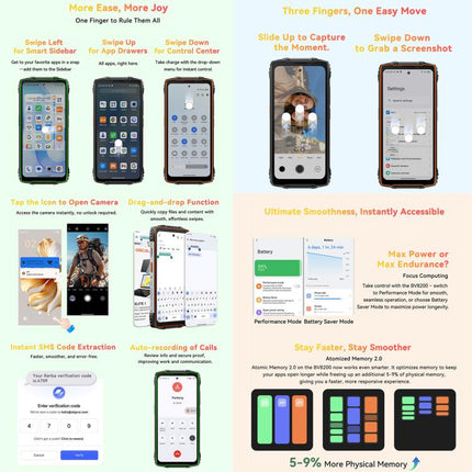 [HK Warehouse] Blackview BV8200 Rugged Phone, 12GB+256GB, 6.5 inch + 1.3 inch Android 14 MediaTekHelio G100 MT8781, Network: 4G, NFC (Green)