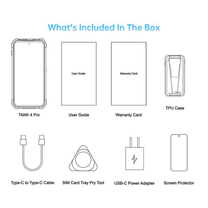 Unihertz Tank 4 Pro Projector Rugged Phone, 18GB+1TB, Night Vision, 6.73 inch Android 13 Dimensity 8300 Octa Core, Network: 5G, NFC