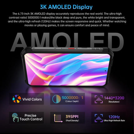 Unihertz Tank 4 Pro Projector Rugged Phone, 18GB+1TB, Night Vision, 6.73 inch Android 13 Dimensity 8300 Octa Core, Network: 5G, NFC