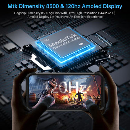 Unihertz Tank 4 Pro Projector Rugged Phone, 18GB+1TB, Night Vision, 6.73 inch Android 13 Dimensity 8300 Octa Core, Network: 5G, NFC