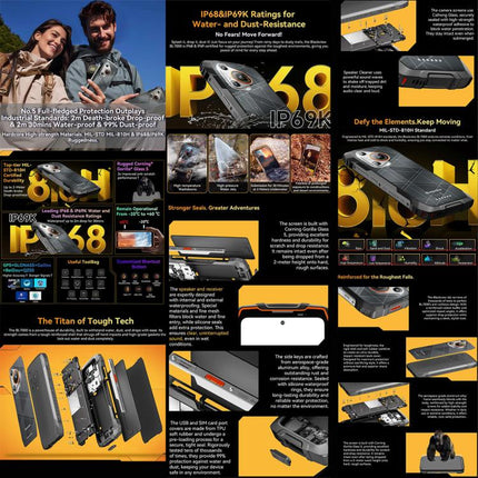 Blackview BL7000 Rugged Phone, 8GB+256GB, 6.78 inch Android 15 MediaTek Dimensity 6300 Octa Core, Network: 5G, NFC, OTG