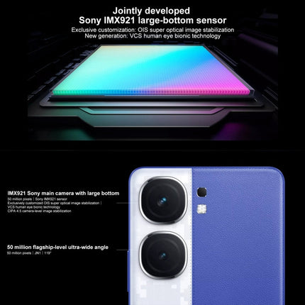 vivo iQOO Neo9S Pro+, 16GB+256GB, Face ID & Ultrasonic 3D Fingerprint Identification, 6.78 inch Android 14 OriginOS 4 Snapdragon 8 Gen 3 Octa Core 2.63GHz, OTG, NFC, Network: 5G, Support Google Play (Black)