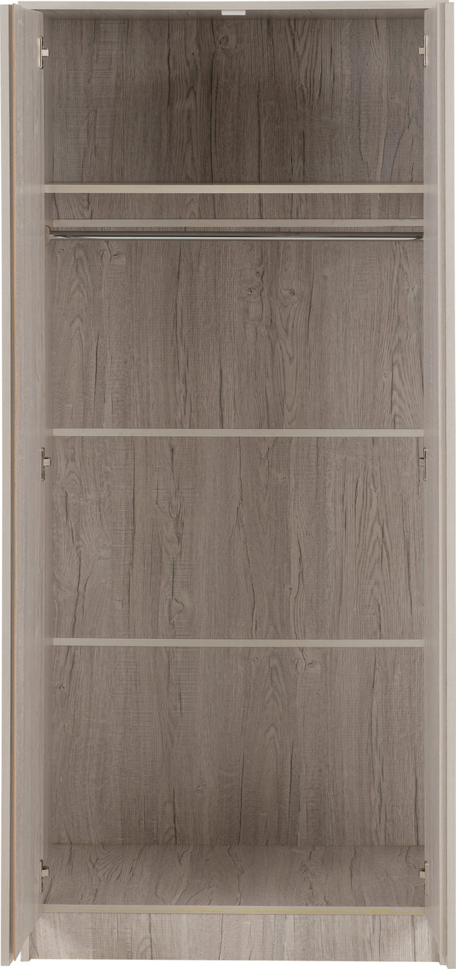Malvern 2 Door Wardrobe Urban Snow