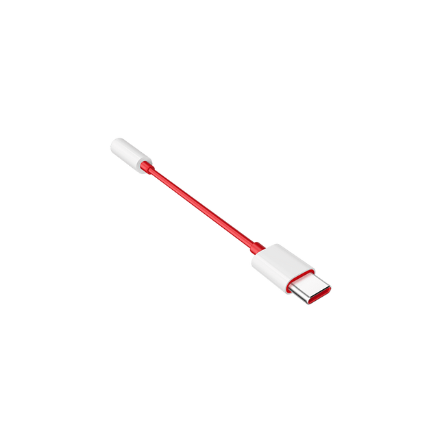 Official OnePlus D602 USB-C to 3.5mm Adapter - Red (For OnePlus only)