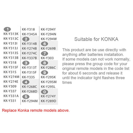 CHUNGHOP E-K906 Universal Remote Controller for KONKA LED TV / LCD TV / HDTV / 3DTV, for KONKA TV