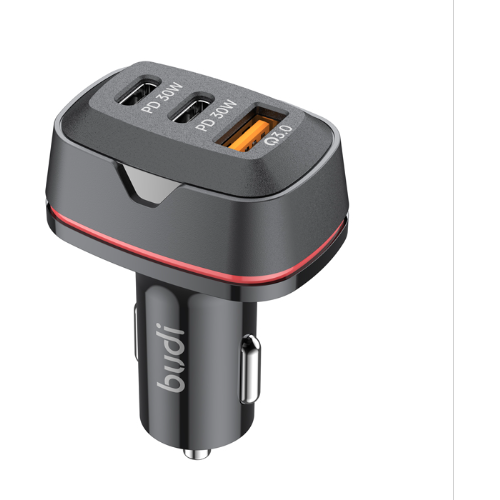 Budi CC616RB 48W Car Charger with Dual USB-C (PD & QC3.0)