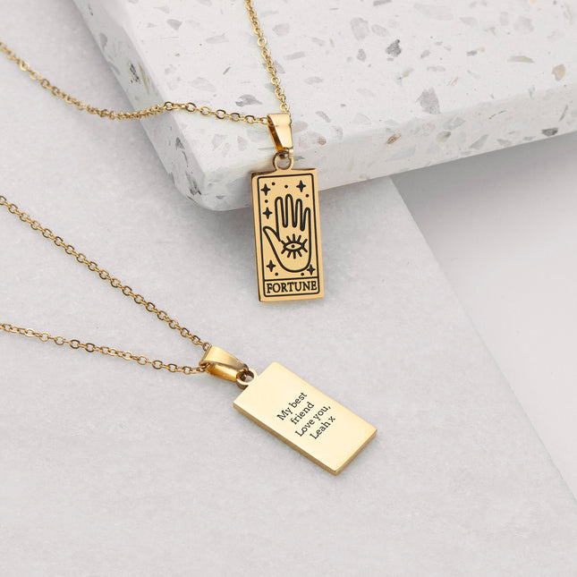Personalised Fortune Tarot Card Necklace