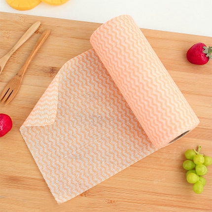 50 Sheets Non-Woven Disposable Washing Towels Dishcloth, Orange, Blue, Red