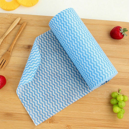 50 Sheets Non-Woven Disposable Washing Towels Dishcloth, Orange, Blue, Red