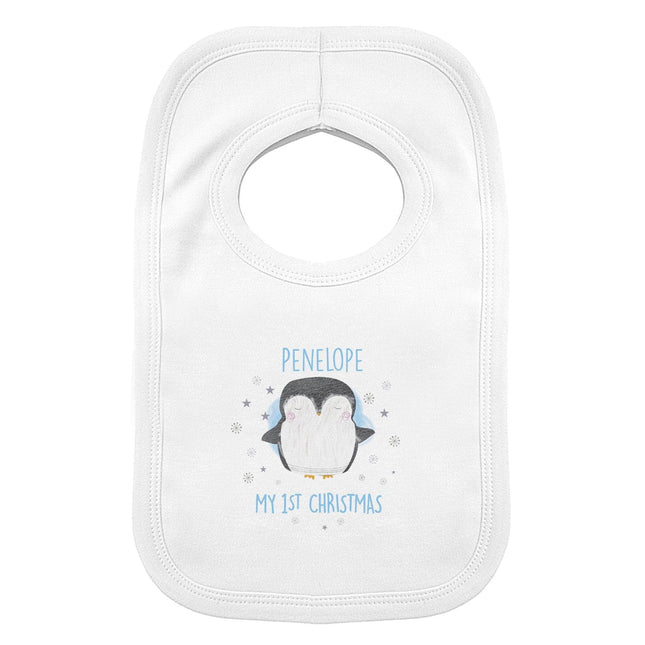 Personalised 1st Christmas Penguin Bib