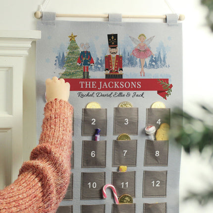 Personalised 2026 Nutcracker Advent Calendar In Silver Grey