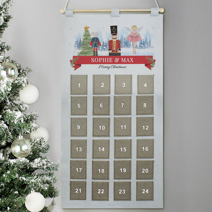 Personalised 2026 Nutcracker Advent Calendar In Silver Grey