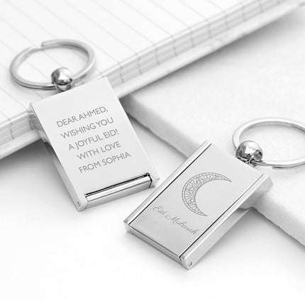 Personalised Eid Mubarak Mini Frame Keyring