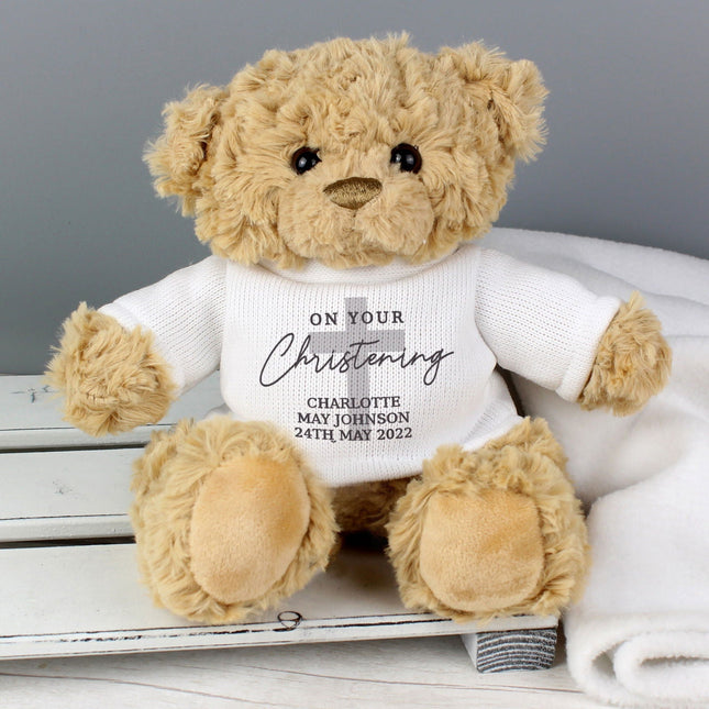 Personalised 'On Your Christening' Teddy Bear
