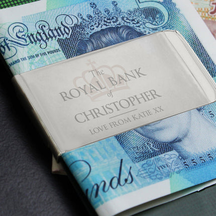 Personalised 'Royal Bank Of...' Money Clip