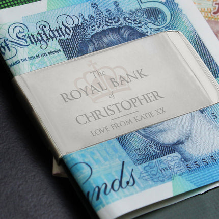 Personalised 'Royal Bank Of...' Money Clip