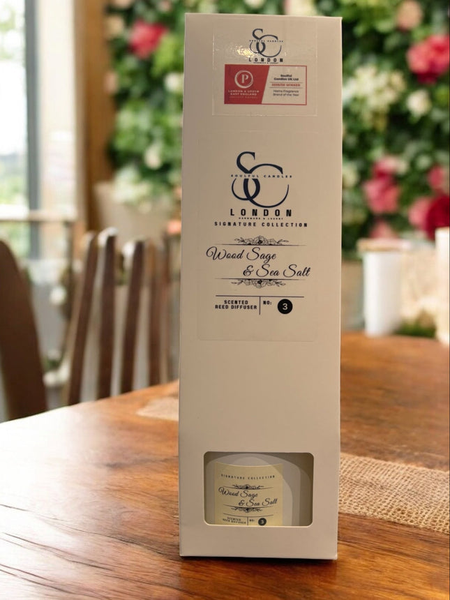 Wood Sage & Sea Salt Reed Diffuser (100ml) – Clean, Coastal Calm