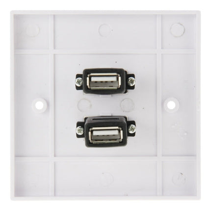 Dual USB 2.0 Female Plugs Home Wall Charger Plate Wall Plate Panel, 2 Ports USB 2.0