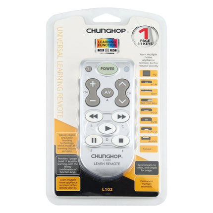 ChunGhop Universal Learning Remote Control L102, L102