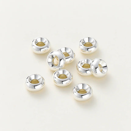 14K/18K Gold Plated 10-30Pcs 3/4/5/6/8mm Spacer Beads for DIY Necklace Bracelet Jewelry Making Supplies Accessories Wholesale