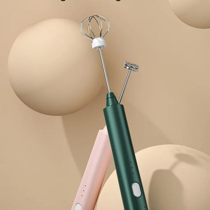 1 PCS USB Rechargeable Handheld Egg Beater 3 Speeds Electric Milk Frother Foam Maker Mixer Coffee Drink Frothing Wand Foamer