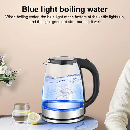 1.8L Electric Kettle 1500-1800W Glass Tea Kettle Water Boiler 220V Auto Shut-Off Electric Kettle Home Kitchen Appliances