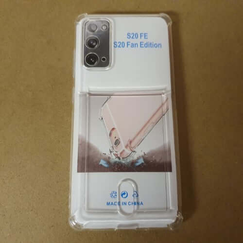 Soft TPU Clear Case With Card Slot - For Samsung S20 FE