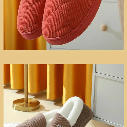 Eyriphy Winter Warm Plush Slippers Women Comfort Warm Cotton Shoes Soft Sole Indoor Outdoor Bedroom Slides Female Lovely Slipper