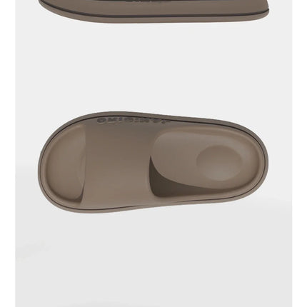 Feslishoet Women Letter Slippers Beach Slides Solid Color Mens Thick Sole Indoor Bathroom Anti Slip Shoes Summer Couple Sandals