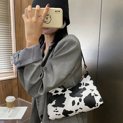 Fashion Zebra Print Women Luxury Handbag PU Leather Simple Underarm Shoulder Bags Female Daily Design Clutch Totes Purse Pouch