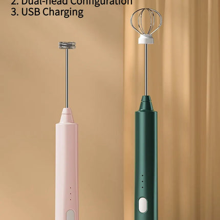 1 PCS USB Rechargeable Handheld Egg Beater 3 Speeds Electric Milk Frother Foam Maker Mixer Coffee Drink Frothing Wand Foamer