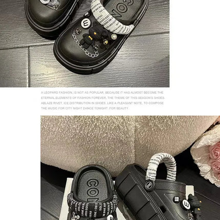 Fashion Charms Clogs New Arrival Thick Sole Outdoor Women Slippers High Quality Summer Beach Sandals For Girls