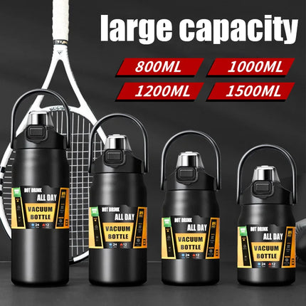 1500ML Stainless Steel Thermo Bottle Portable Thermos Large Capacity Thermo Water Bottle Tumbler Thermoses Outdoor Vacuum Flasks