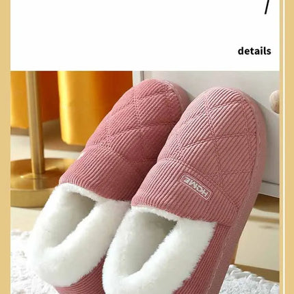 Eyriphy Winter Warm Plush Slippers Women Comfort Warm Cotton Shoes Soft Sole Indoor Outdoor Bedroom Slides Female Lovely Slipper