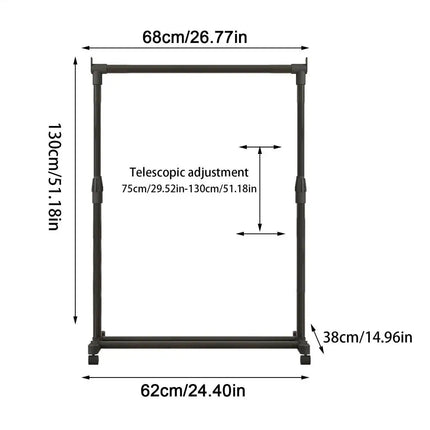 Heavy-Duty Telescopic Clothes Rack