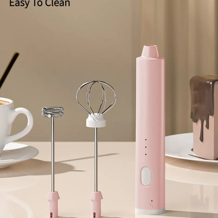 1 PCS USB Rechargeable Handheld Egg Beater 3 Speeds Electric Milk Frother Foam Maker Mixer Coffee Drink Frothing Wand Foamer