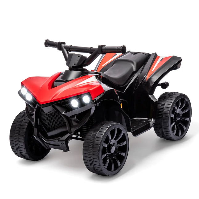 AIYAPLAY 6V Kids Electric ATV Quad Ride-On Car with Music, LED Headlights & Robust Frame - Ages 3-8 Boys & Girls