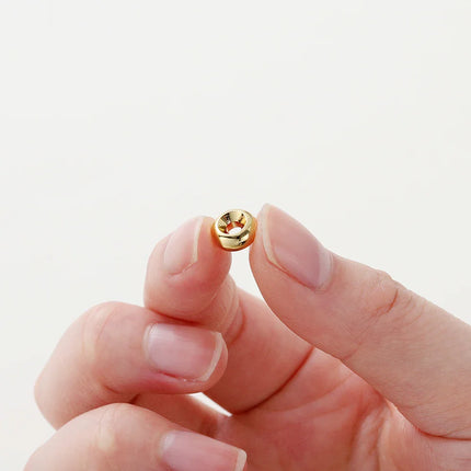 14K/18K Gold Plated 10-30Pcs 3/4/5/6/8mm Spacer Beads for DIY Necklace Bracelet Jewelry Making Supplies Accessories Wholesale