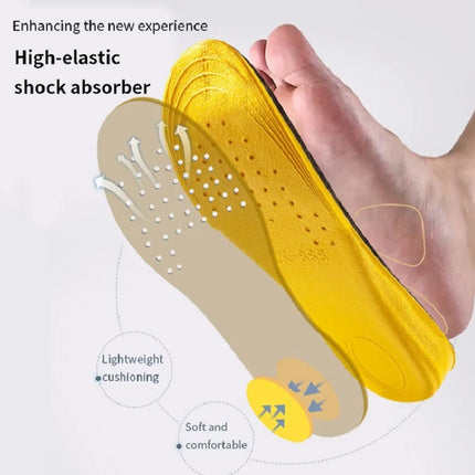 Invisiable Height Increase Insoles for Women Men Heel Lift Yellow Shoes Sole Pad Breathable Shock Absorption Feet Care Cushion