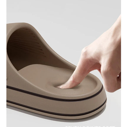 Feslishoet Women Letter Slippers Beach Slides Solid Color Mens Thick Sole Indoor Bathroom Anti Slip Shoes Summer Couple Sandals