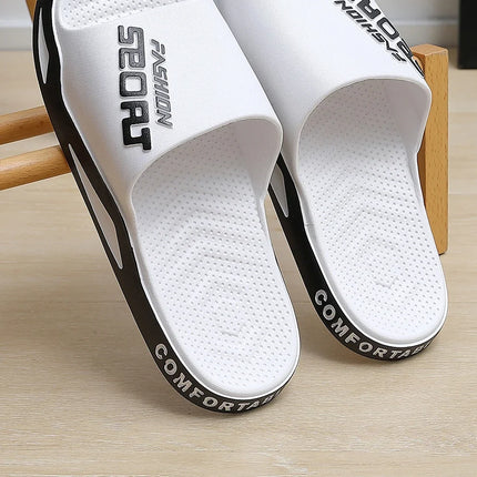 Big Size Men's Slippers Summer Sport Style Slides Anti-slip Thick Sole Breathable Fashion Slip-on Beach Leisure Sandals
