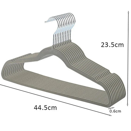 10/20pcs Velvet Hanger Clothing Coat Non Slip Flocked Hakama Saves Clothes Organizer Room Organization And Storage Adult Hanger