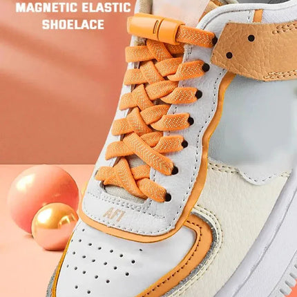Magnetic Locking Shoelaces without ties Sneakers elastic laces  Children Adults Quick On/Off Shoelaces Shoe accessories 1 Pair