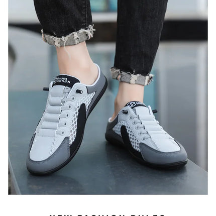 Men's Fashion Soft-soled Half Slippers Summer Men Trendy Bottom Casual Shoes Soft Sole Support Shoes Sneakers Zapatos De Hombre