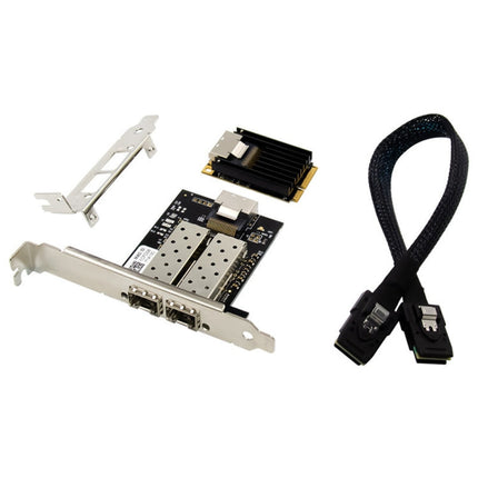 ST7243 MiniPCI-E Dual Interface Fiber Gigabit Fiber Optic SFP Server Network Card, MiniPCI-E Dual Interface