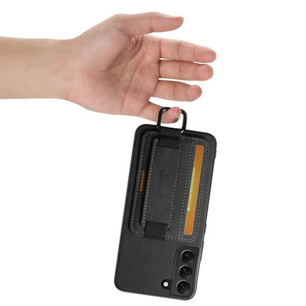 For Samsung Galaxy S23+ 5G Suteni H13 Litchi Leather Wrist Strap Wallet Back Phone Case(Black)