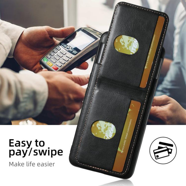 For Google Pixel 9 Suteni H03 Oil Wax Leather Wallet Stand Back Phone Case(Black)